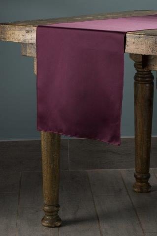 Matte Lamour Eggplant table runner